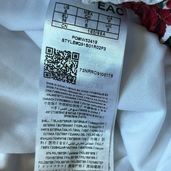 GUESS Amorita Palazzo Pants White With Roses Size Small - Picture 4 of 9